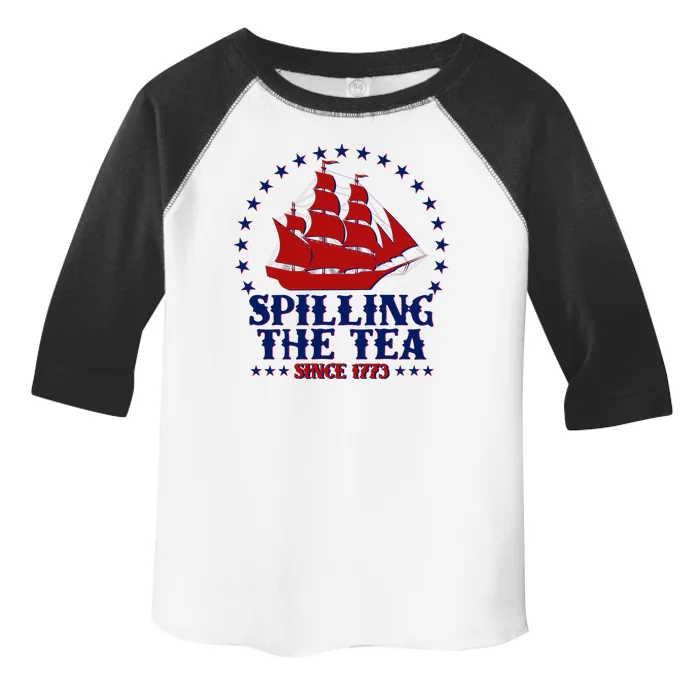 Spilling The Tea Since 1773 Boston Tea Party Toddler Fine Jersey T-Shirt