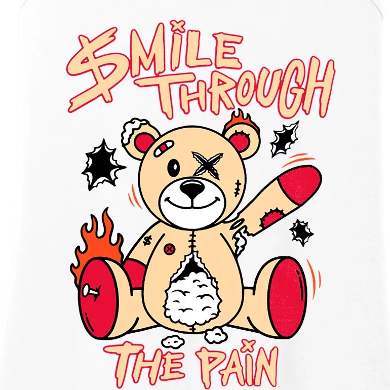 Smile Through The Pain Hurting Strong Bear Matching Sneaker Gift Idea Trending Ladies Essential Tank