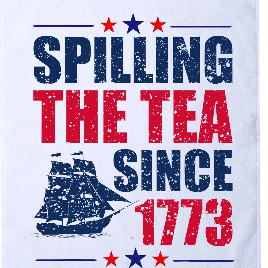 Spilling The Tea Since 1773 Women History Teacher 4th July Platinum Collection Golf Towel