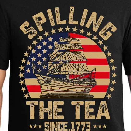 Spilling The Tea Since 1773 Patriotic History Teacher Pajama Set