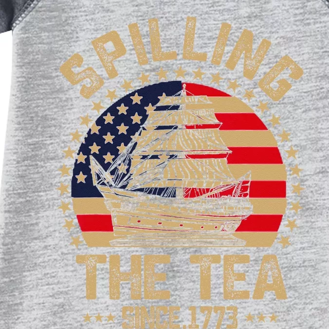 Spilling The Tea Since 1773 Patriotic History Teacher Infant Baby Jersey Bodysuit