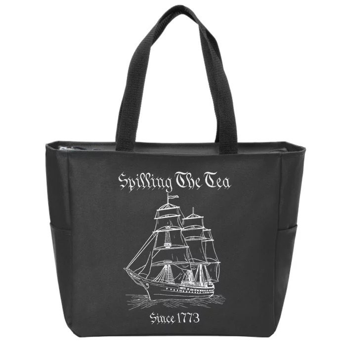 Spilling The Tea 4th Of July We The People Zip Tote Bag