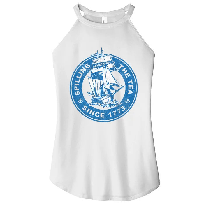 Spilling The Tea Since 1773 Funny US History Teacher Boston Women’s Perfect Tri Rocker Tank