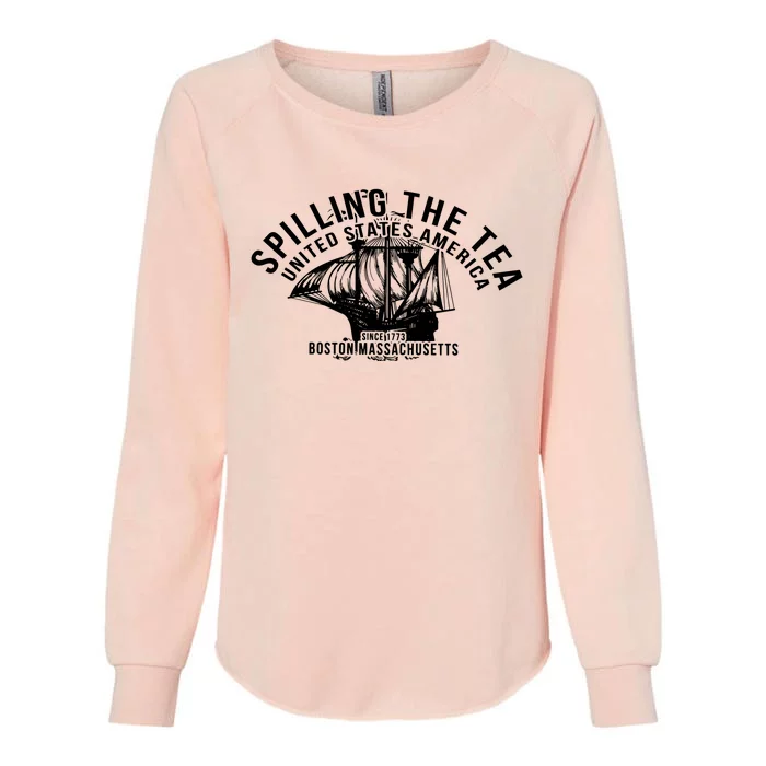 Spilling The Tea Since 1773 History Teacher Womens California Wash Sweatshirt