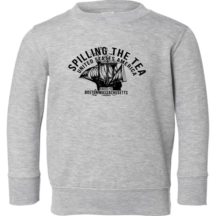 Spilling The Tea Since 1773 History Teacher Toddler Sweatshirt