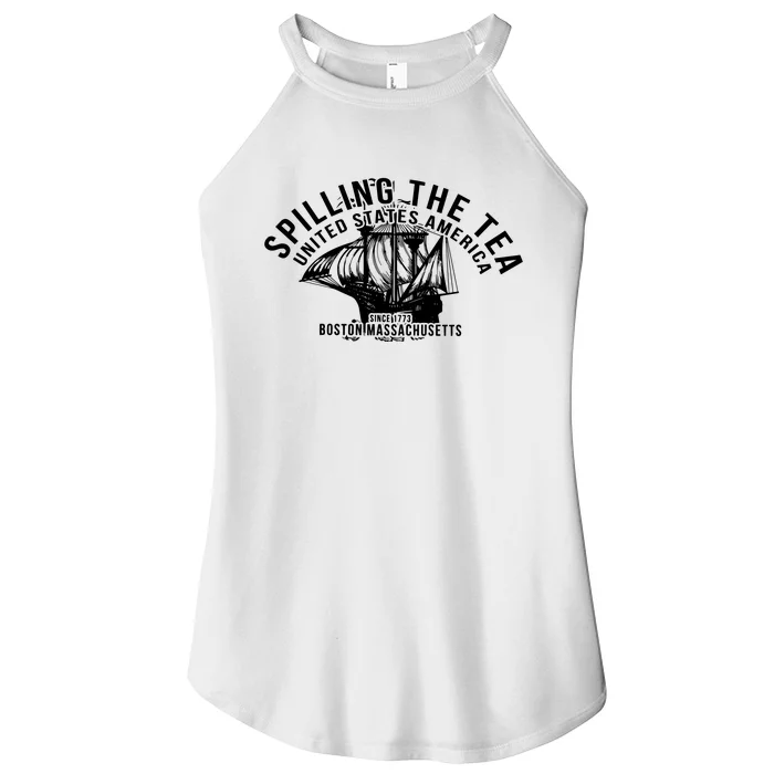 Spilling The Tea Since 1773 History Teacher Women’s Perfect Tri Rocker Tank