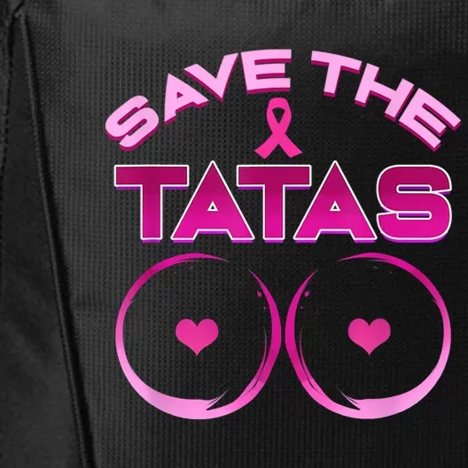 Save The Tatas Pink Ribbon City Backpack