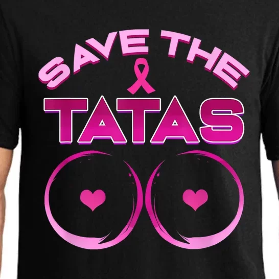 Save The Tatas Pink Ribbon Pajama Set