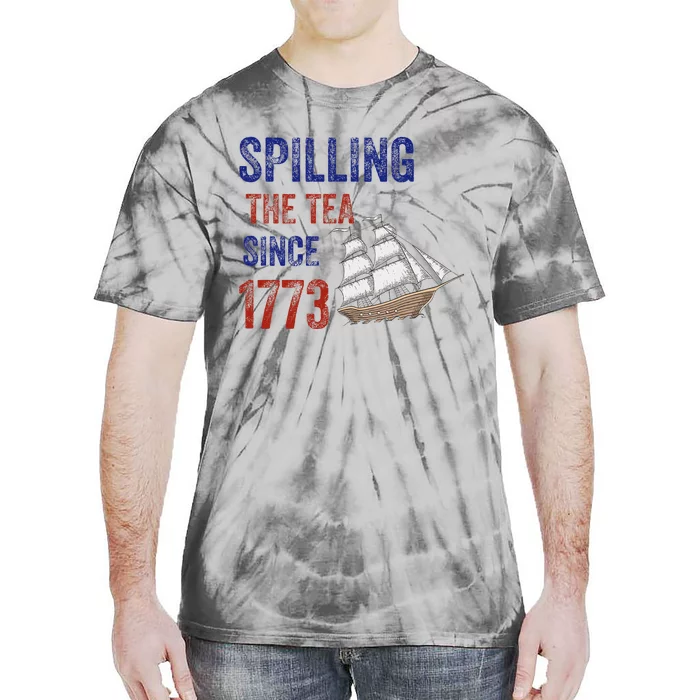 Spilling The Tea Historical Humor Design Tie-Dye T-Shirt