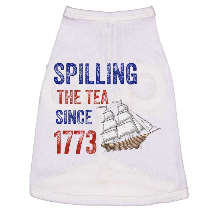 Spilling The Tea Historical Humor Design Doggie Tank