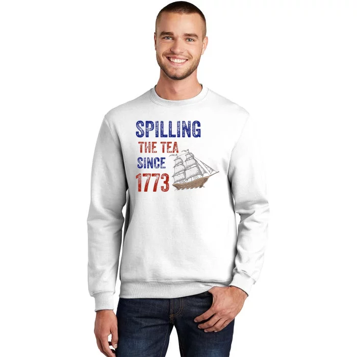 Spilling The Tea Historical Humor Design Sweatshirt