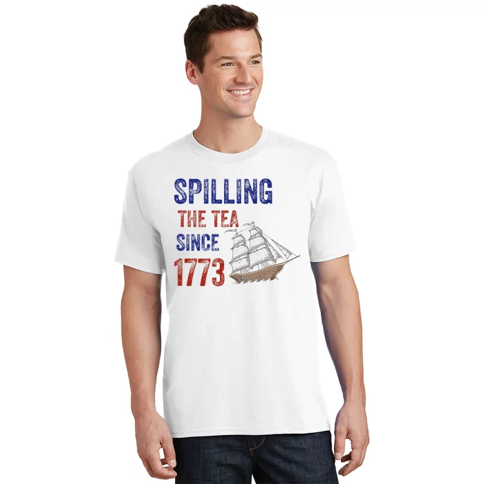 Spilling The Tea Historical Humor Design T-Shirt