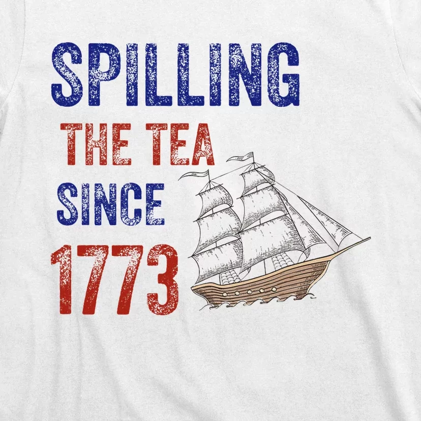 Spilling The Tea Historical Humor Design T-Shirt