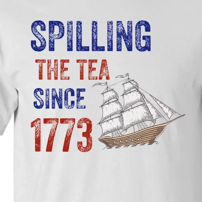 Spilling The Tea Historical Humor Design Tall T-Shirt