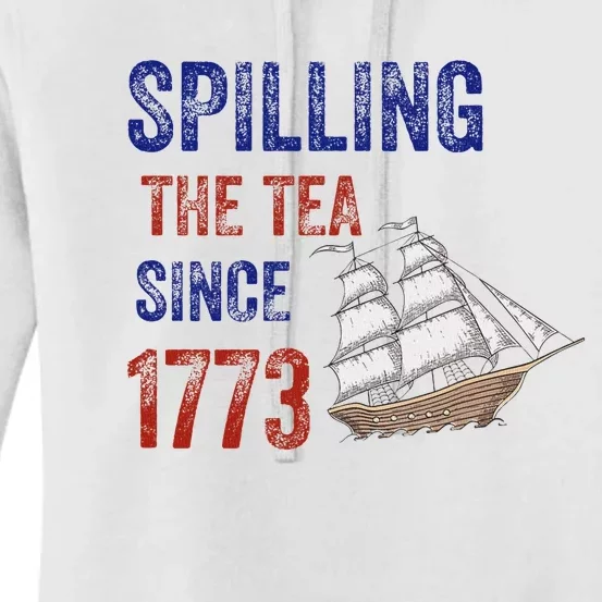 Spilling The Tea Historical Humor Design Women's Pullover Hoodie