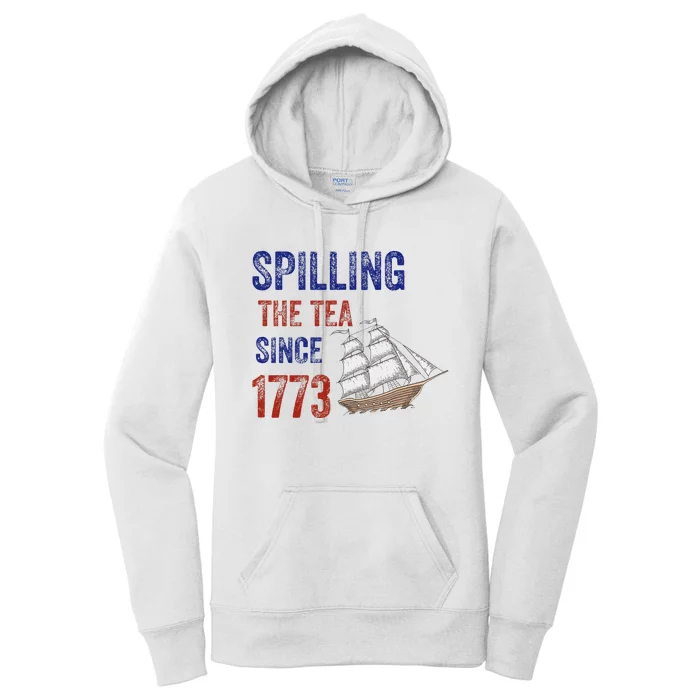 Spilling The Tea Historical Humor Design Women's Pullover Hoodie