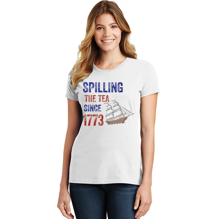 Spilling The Tea Historical Humor Design Women's T-Shirt