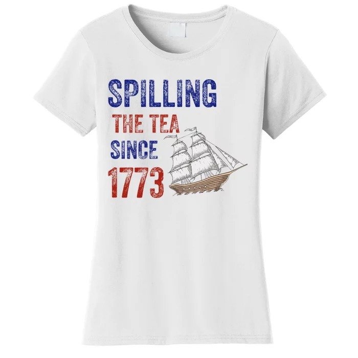 Spilling The Tea Historical Humor Design Women's T-Shirt