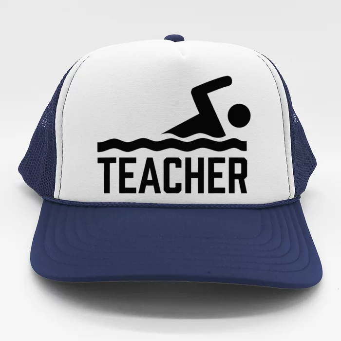 Swimming Teacher Trainer Swimmer Instructor Coach Trucker Hat