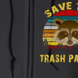 Save The Trash Pandas Full Zip Hoodie