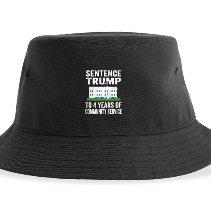 Sentence Trump To 4 Years Of Community Service Political Sustainable Bucket Hat