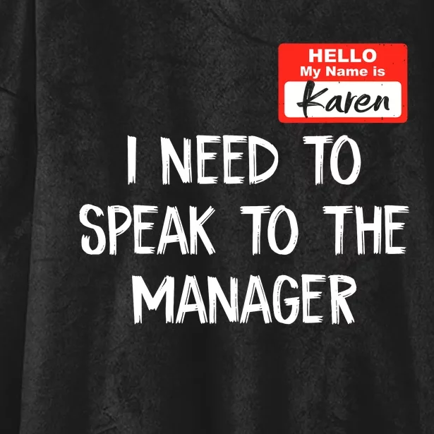 Speak To The Manager Funny Karen Halloween Costume Hooded Wearable Blanket