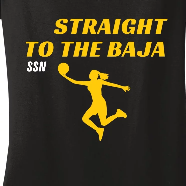 Straight To The Baja Ssn Women's V-Neck T-Shirt