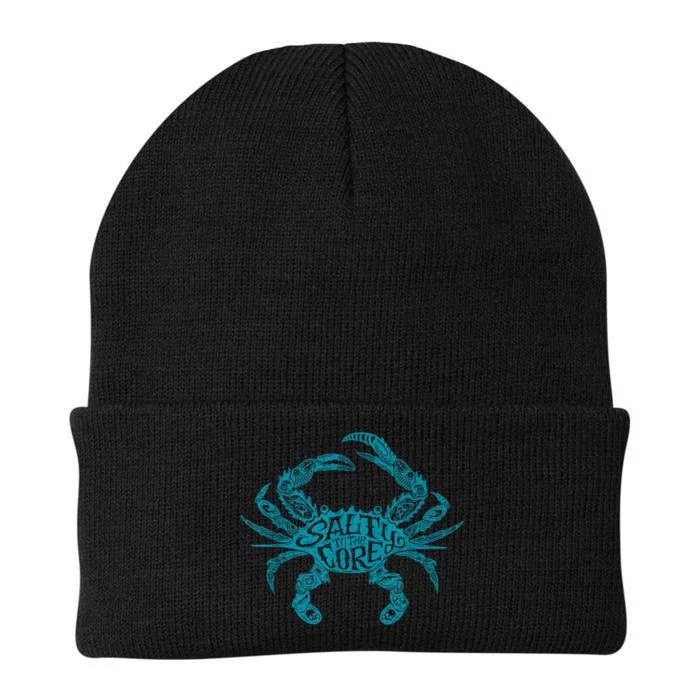 Salty To The Core Crab Knit Cap Winter Beanie