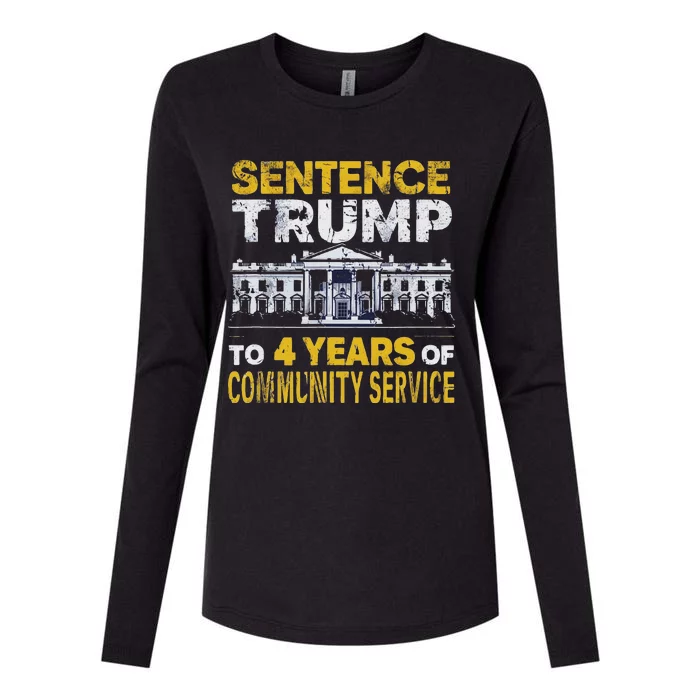 Sentence Trump To 4 Years Of Community Service Womens Cotton Relaxed Long Sleeve T-Shirt