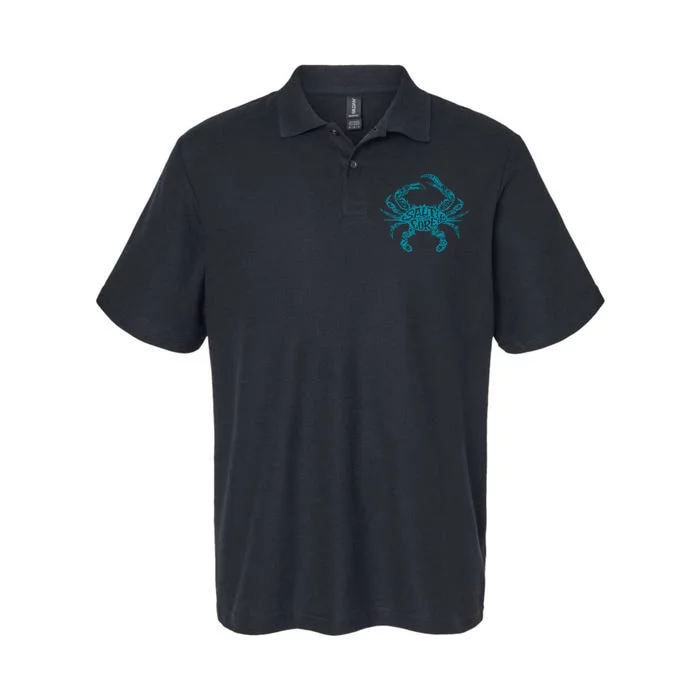 Salty To The Core Crab Softstyle Adult Sport Polo