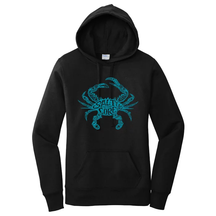 Salty To The Core Crab Women's Pullover Hoodie