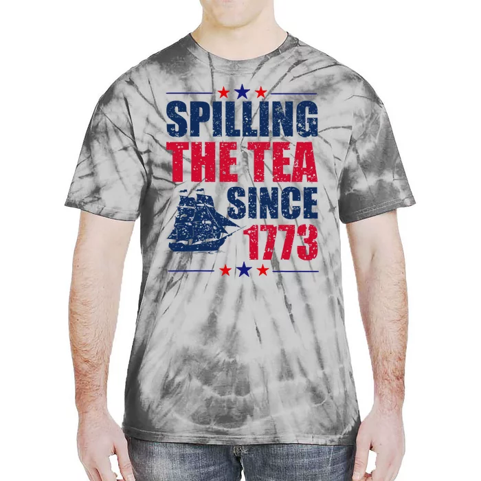 Spilling The Tea Since 1773 Women History Teacher Tie-Dye T-Shirt