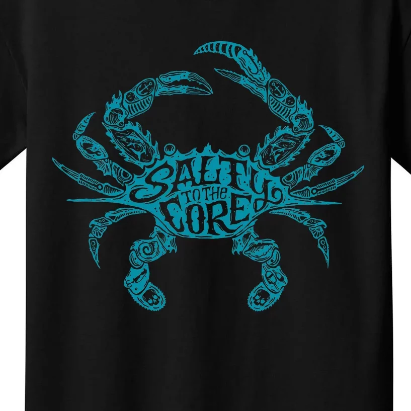 Salty To The Core Crab Kids T-Shirt