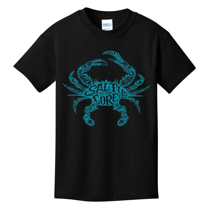 Salty To The Core Crab Kids T-Shirt