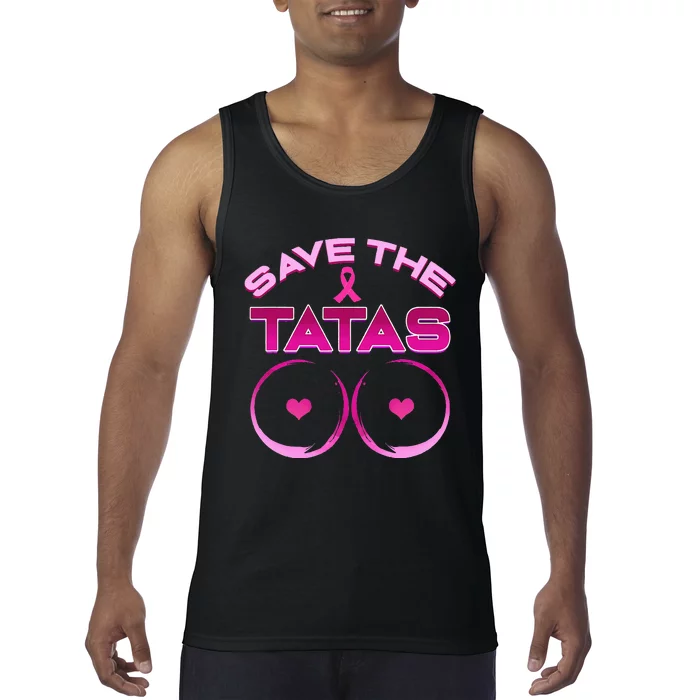 Save The Tatas Pink Ribbon Tank Top