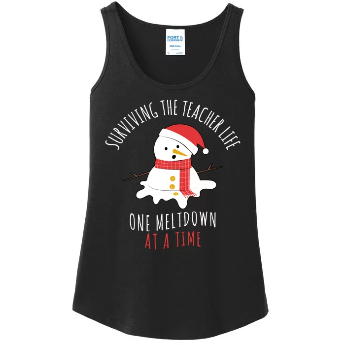 Surviving The Teacher Life One Meltdown At A Time Ladies Essential Tank