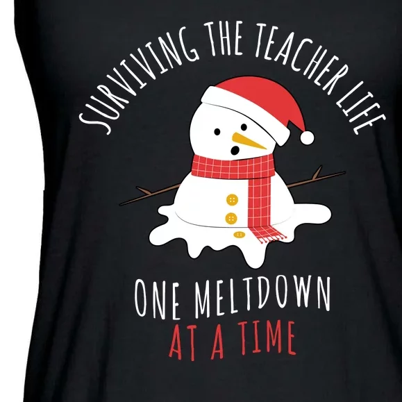 Surviving The Teacher Life One Meltdown At A Time Ladies Essential Flowy Tank