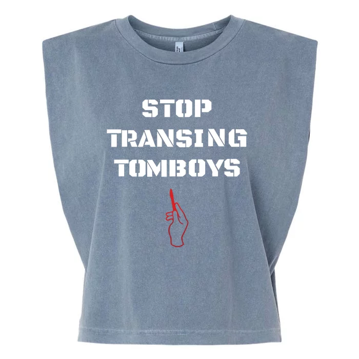 Stop Transing Tomboys Garment-Dyed Women's Muscle Tee