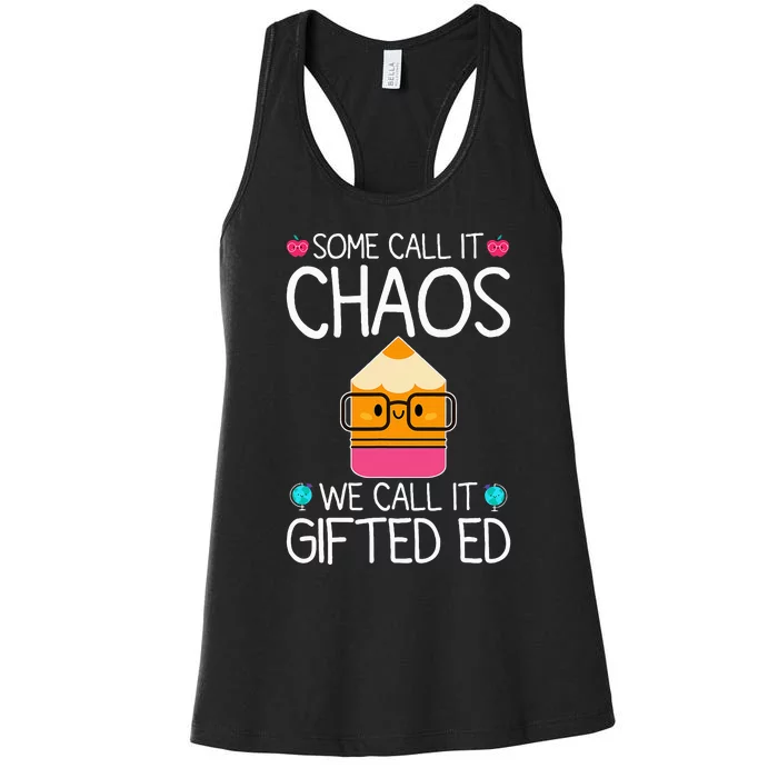 School Teacher Team Student Chaos Team Women's Racerback Tank