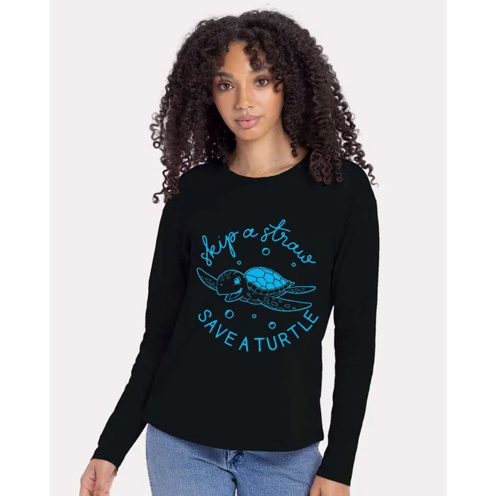 Save The Turtle Earth Day Gift Womens Cotton Relaxed Long Sleeve T-Shirt