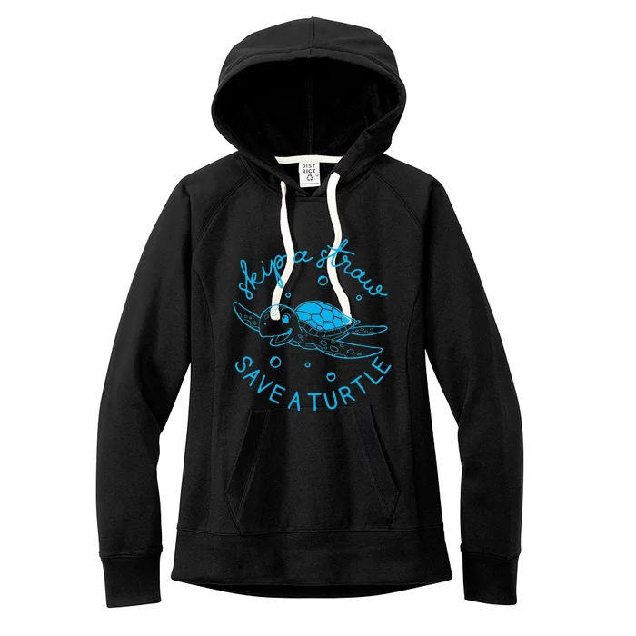 Save The Turtle Earth Day Gift Women's Fleece Hoodie