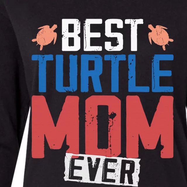 Sea Turtle Tortoise Mom Best Turtle Mom Ever Womens Cotton Relaxed Long Sleeve T-Shirt