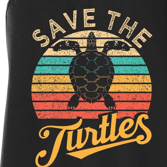 Save The Turtle Animal Rights Sea Turtle Women's Racerback Tank