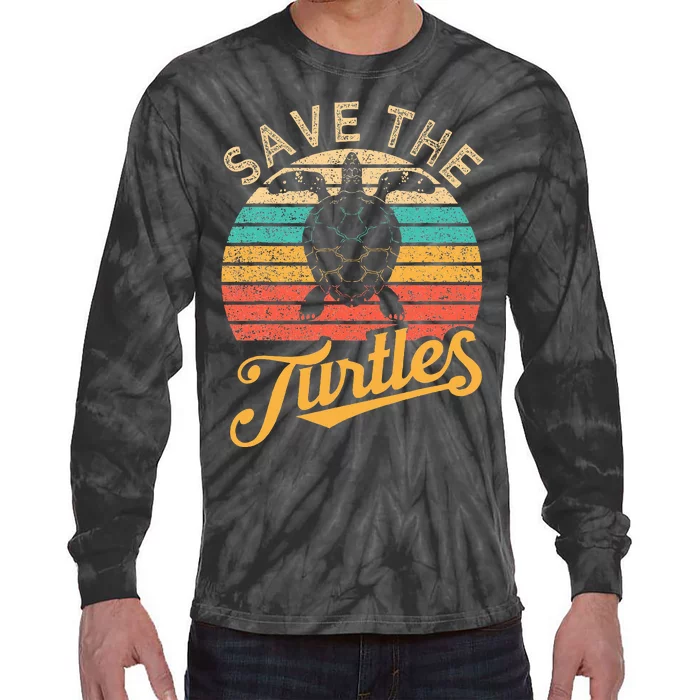 Save The Turtle Animal Rights Sea Turtle Tie-Dye Long Sleeve Shirt