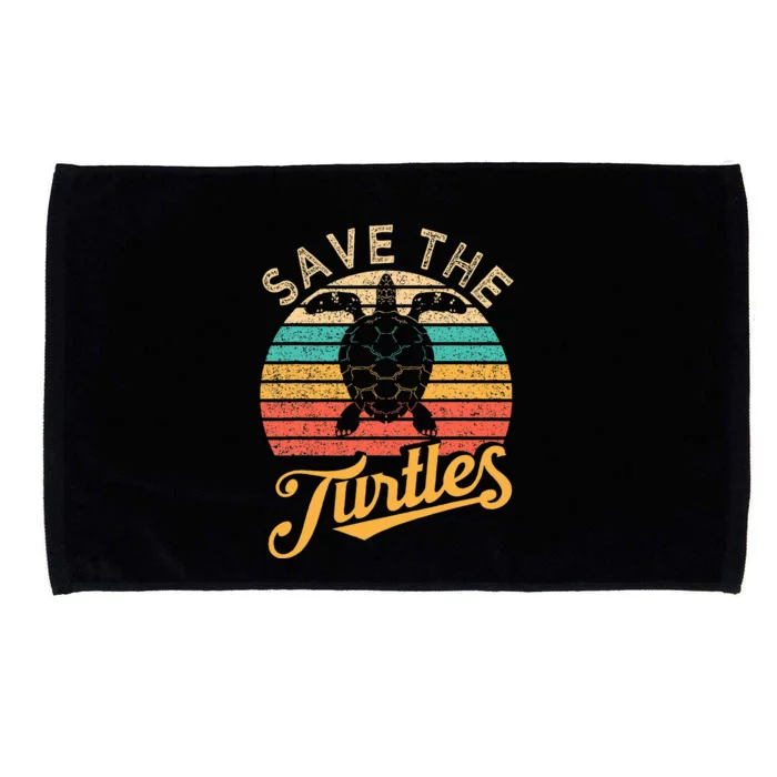 Save The Turtle Animal Rights Sea Turtle Microfiber Hand Towel