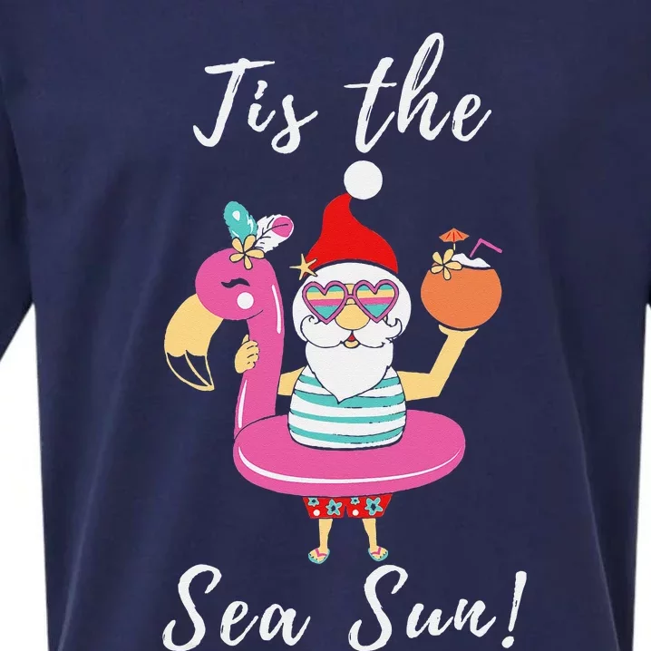 Santa Tis the SeaSun Christmas in July Tee Plussize Sueded Cloud Jersey T-Shirt