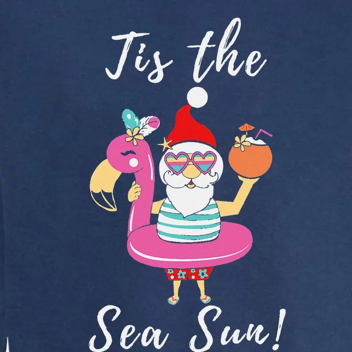 Santa Tis the SeaSun Christmas in July Tee Plussize Garment-Dyed Sweatshirt