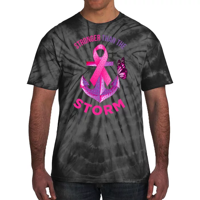 Stronger Than The Storm Fight Breast Cancer Tie-Dye T-Shirt