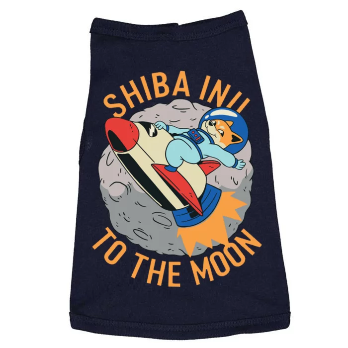 Shiba To The Moon Fox Rocket Ship Doggie Tank