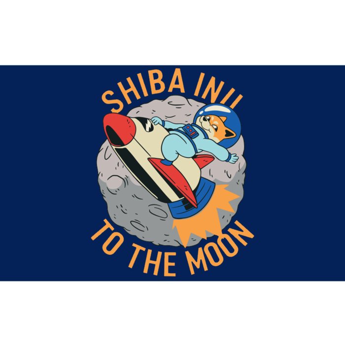 Shiba To The Moon Fox Rocket Ship Bumper Sticker